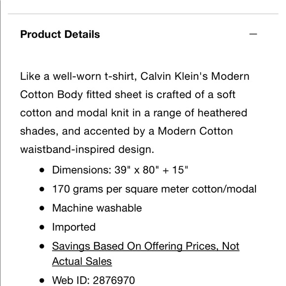 Calvin Klein Twin XL dark grey fitted sheet - Picture 5 of 5